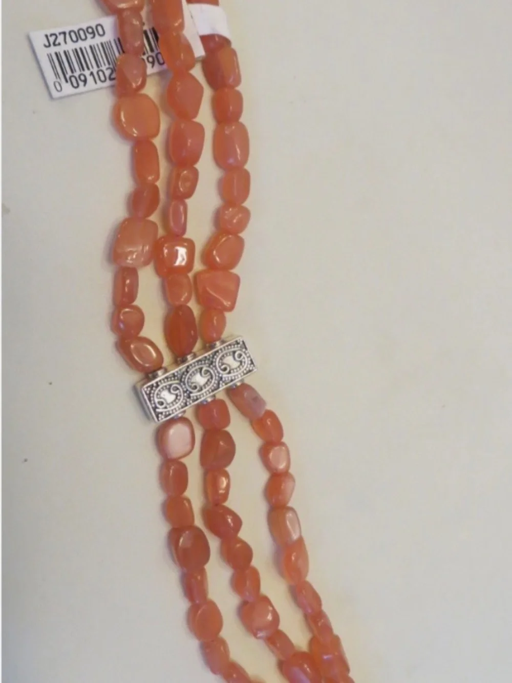 Artisan Crafted Sterling Limited Edition Peach Moonstone Bracelet Fits 7